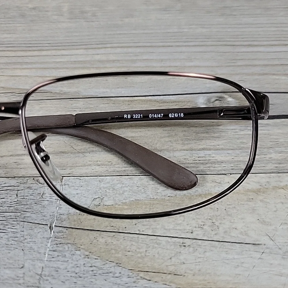 Ray-Ban RB 3221 014/47 Sunglasses Frames Italy Brown Gunmetal Full‎ Rim 62-16